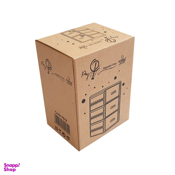 استند لوازم آرایشی مدل باکس ایستاده 6 کشو ریز کد 7026