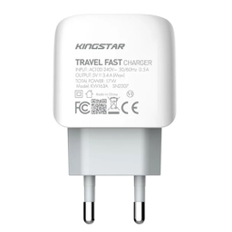 شارژر دیواری 17 وات کینگ استار مدل KW163A PD به همراه کابل MicroUSB