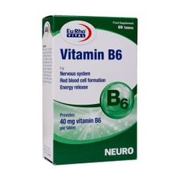 قرص ویتامین ب6 یورو ویتال 60 عددی
