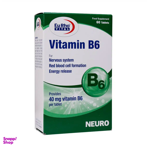 قرص ویتامین ب6 یورو ویتال 60 عددی