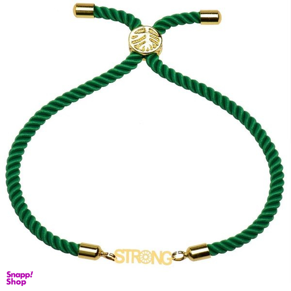 دستبند طلا 18 عیار دخترانه شمیم گلد گالری مدل strong 664