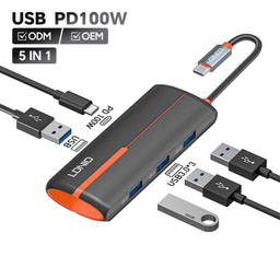 هاب 5 پورت USB-C الدنیو مدل DS-25u