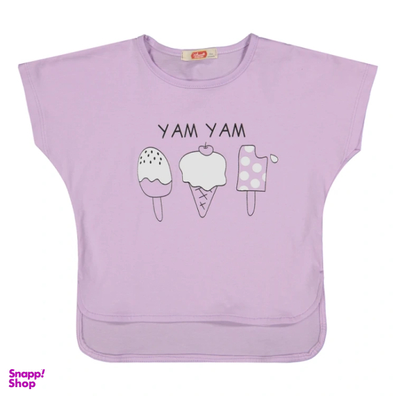 تیشرت راحتی دخترانه مادر مدل ژلاتو کد AM-MA-Gelato رنگ صورتی