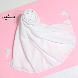 شال زنانه آنالیا مدل نخی ساده منگوله دار کد a-9610