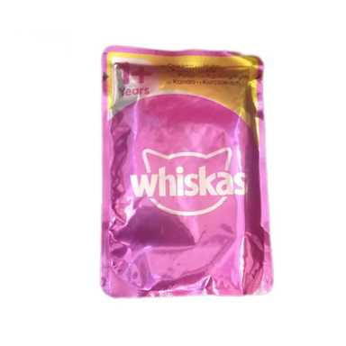پوچ گربه ویسکاس با طعم مرغ وزن 85 گرم