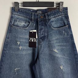 شلوارک جین مردانه مدل جورتس طرح ZARA کد 11006 رنگ آبی تیره