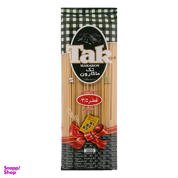 اسپاگتی قطر 3.5 غنی شده تک ماکارون وزن 500 گرم