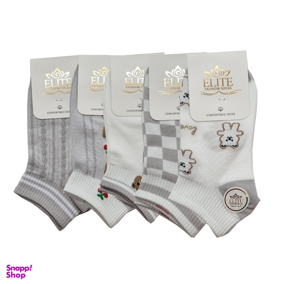 جوراب مچی زنانه الیت کد 10005 بسته ۵ عددی