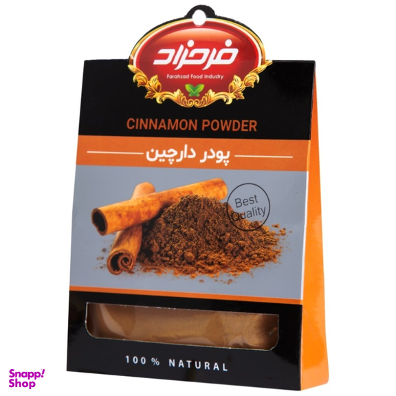 پودر دارچین فرحزاد وزن 40 گرم بسته بندی پاکتی