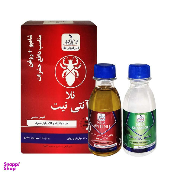 شامپو و روغن ضد شپش مدل آنتی نیت نلا حجم 120 میلی لیتر