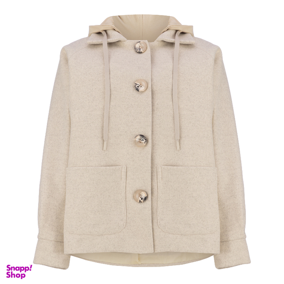 پالتو زنانه السانا مدل فرتاک کد 236971 رنگ کرم