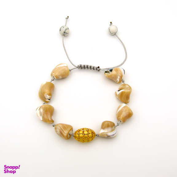 دستبند طلا 18 عیار زنانه کاپانی مدل صدفی کد kb020