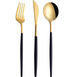 سرویس قاشق و چنگال 18 پارچه رویال گلد مدل 2024