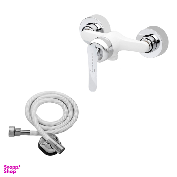 شیر سرویس بهداشتی حکمت نشان مدل چکاوک کد SK به همراه شلنگ