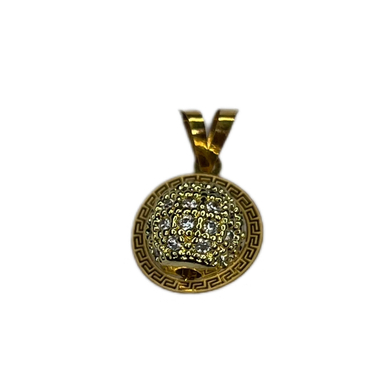 پلاک گردنبند طلا 18 عیار زنانه مدل گوی سه بعدی طلایی ورساچه کد 07