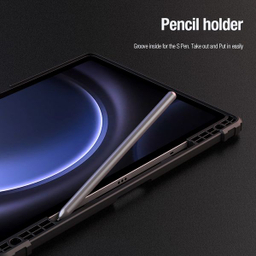 کیف کلاسوری نیلکین مدل Camshield Bumper Flip Folding مناسب تبلت سامسونگ Galaxy Tab S9 Fe Plus