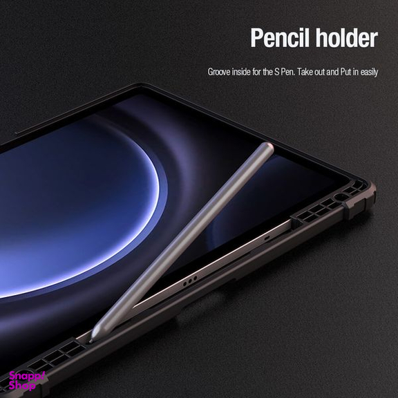 کیف کلاسوری نیلکین مدل Camshield Bumper Flip Folding مناسب تبلت سامسونگ Galaxy Tab S9 Fe Plus