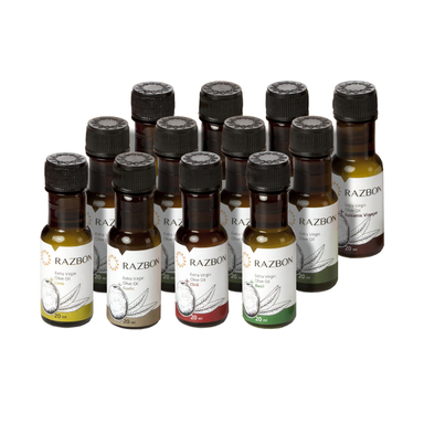 روغن زیتون پریمیوم اکسترا رزبن حجم 20 میلی لیتر بسته 12 عددی