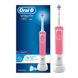 مسواک برقی اورال-بی (Oral-B) مدل Vitality 100 – 3D White صورتی