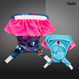 پوشک سگ تادو طرح ماده دامنی کد 1125 سایز XS