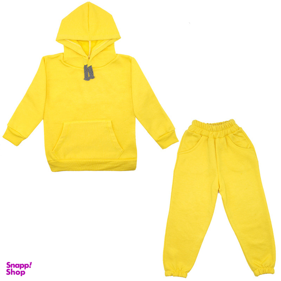 ست هودی و شلوار پسرانه مدل S01 رنگ زرد