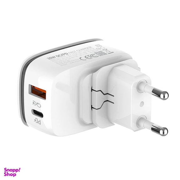 شارژر دیواری 20 وات کینگ استار مدل KW193i PD به همراه کابل لایتنینگ به USB-C