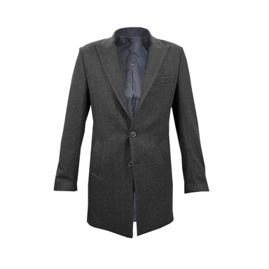 پالتو کشمیر مردانه کد 4109 رنگ زغالی