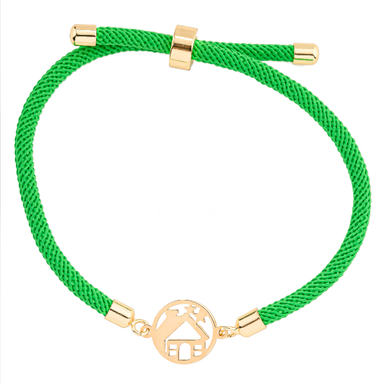 دستبند طلا 18 عیار زنانه میلی گالری مدل آسانسوری طرح خانه کد MT1499