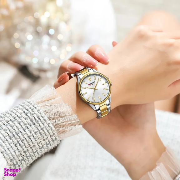 ست ساعت مچی عقربه ای زنانه و مردانه کورن مدل 9090SGWS