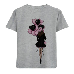 تیشرت آستین کوتاه بچگانه مدل دخترک M40