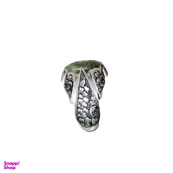 انگشتر نقره مردانه مدل زبرجد رکاب قلمزنی