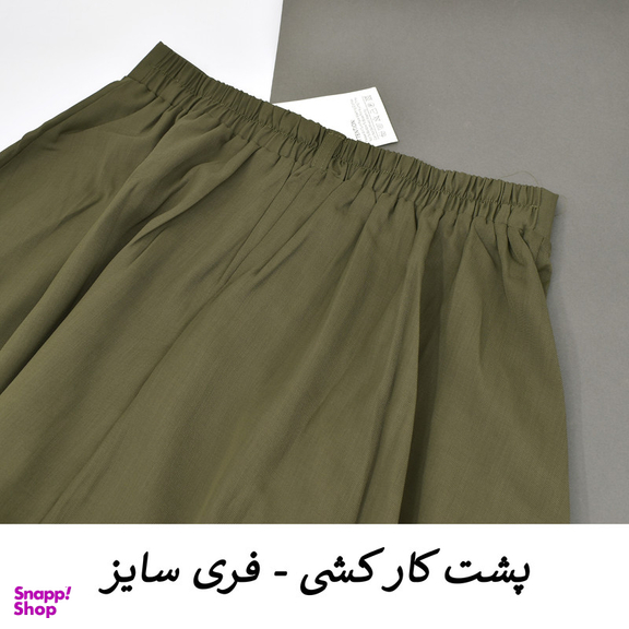 دامن پلیسه دار زنانه مدل آیسن کد M5181 رنگ سبز سدری