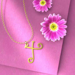 گردنبند طلا 18 عیار زنانه مدوپد مدل حرف X کد H3-1-1440