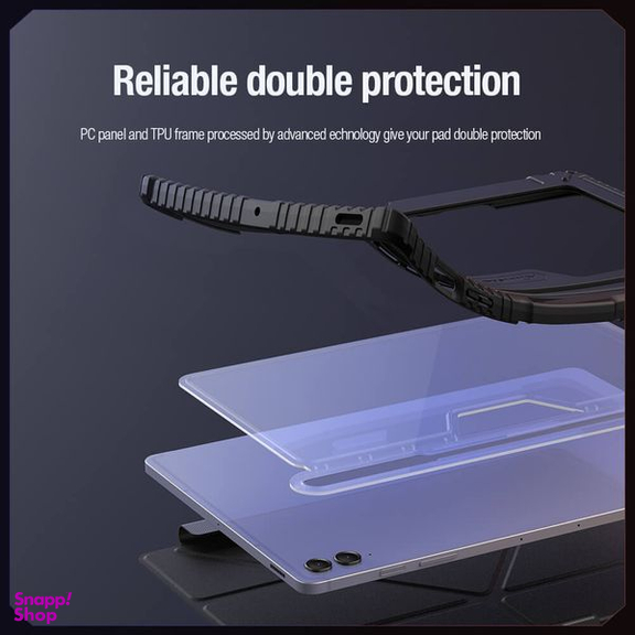 کیف کلاسوری نیلکین مدل Camshield Bumper Flip Folding مناسب تبلت سامسونگ Galaxy Tab S9 Fe Plus