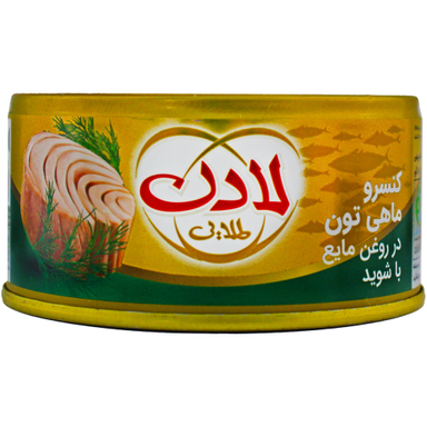 کنسرو ماهی تن در روغن مایع با شوید لادن وزن 180 گرم