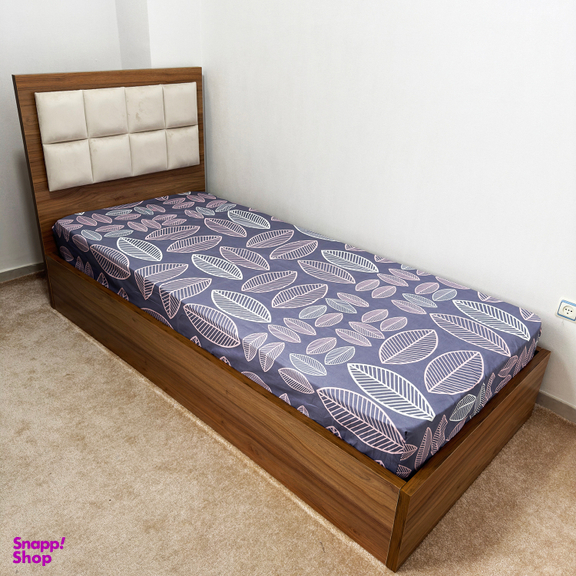 ملحفه ناتوسا مدل کشدار ماکائو یک نفره سایز 120×200 سانتی متر