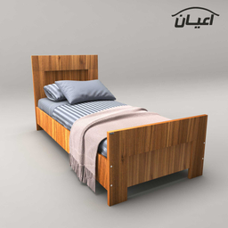 تخت خواب یکنفره اعیان مدل FH363 سایز 200×90 سانتی متر
