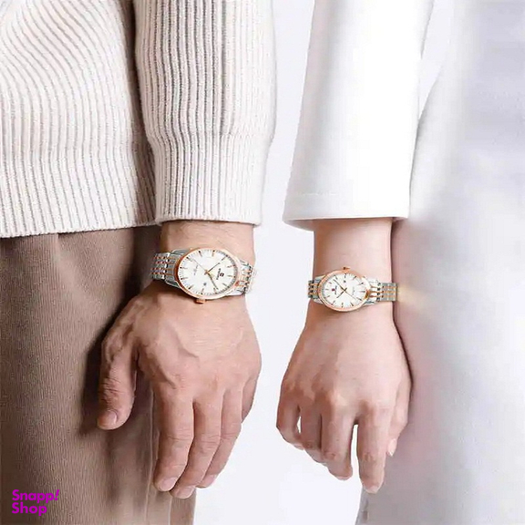 ست ساعت مچی عقربه ای زنانه و مردانه نیوی فورس مدل NF9228SWRG