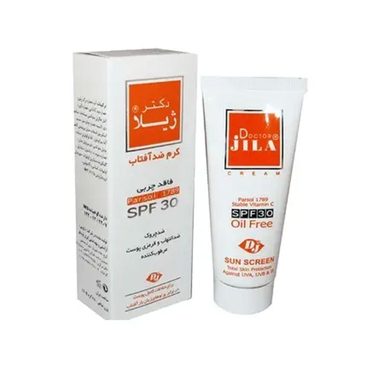 کرم ضد آفتاب بی رنگ Spf 30 فاقد چربی دکتر ژیلا مناسب پوست چرب و مختلط وزن 65 گرم