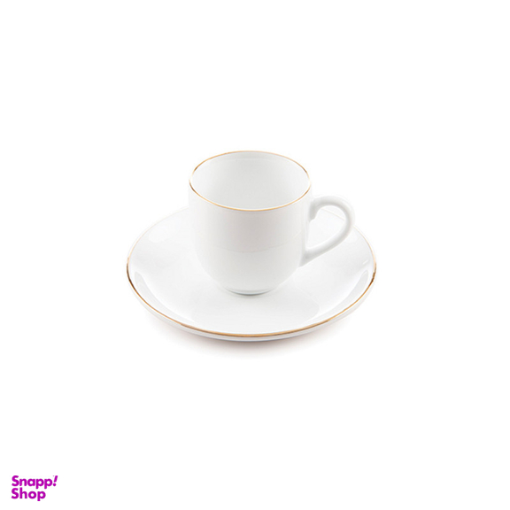 ست فنجان و نعلبکی 12 پارچه قهوه خوری چینی زرین ایران مدل ایتالیا 6 زرین درجه یک