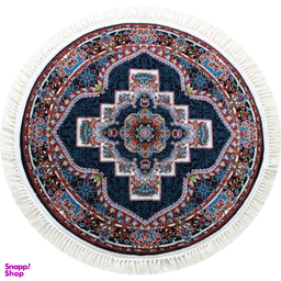 فرش ماشینی گرد مدل ناردون 101 رنگ سرمه‌ ای