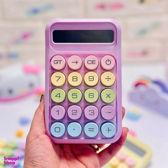 ماشین حساب فانتزی مدل مینیمال طرح رنگی رنگی