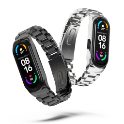 مچ بند هوشمند شیائومی مدل Mi band 7 به همراه بند فلزی