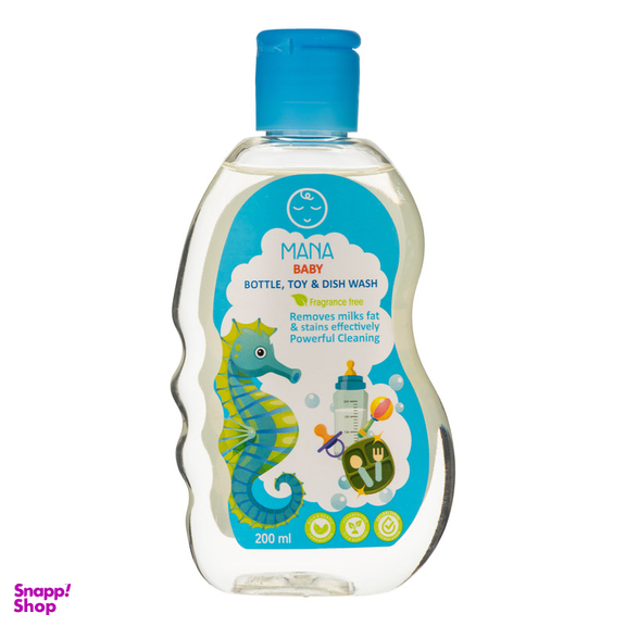مایع شوینده و ضدعفونی کننده شیشه شیر مانا مدل درب ساده حجم 200 میلی لیتر