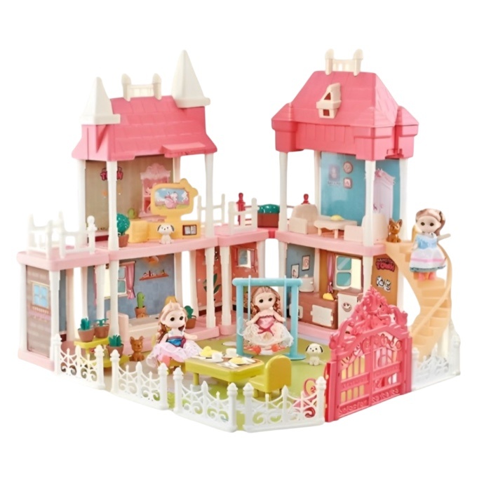 اسباب بازی خانه عروسکی طرح قلعه ویلایی 002