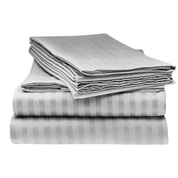 ست ملحفه و روبالشی دونفره 3 تکه مدل هتلی پارالل سایز 180×200 سانتی متر