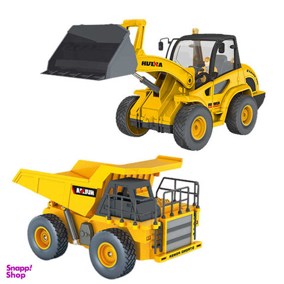 ماشین بازی کنترلی هوینا مدل بولدوزر و کامیون مجموعه 2 عددی