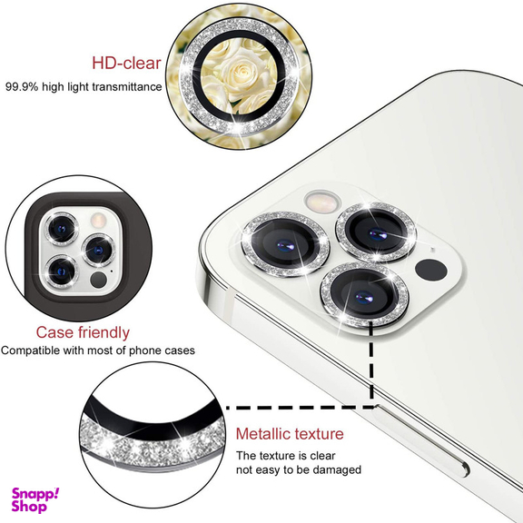 محافظ لنز دوربین بوف مدل Diamond-Luxury مناسب برای گوشی موبایل اپل iPhone 13 Pro Max / iPhone 13 Pro