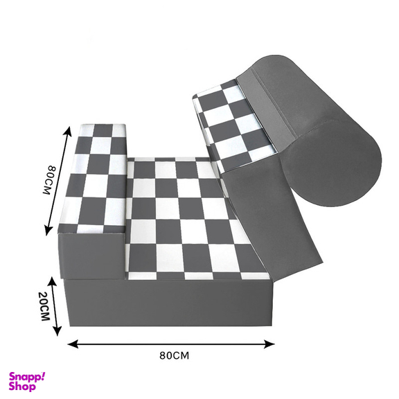 مبل تختخواب شو یک نفره نوپه هوم مدل تشک شو طرح شطرنجی بزرگ کد M1091