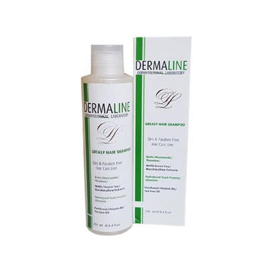 شامپو درمالاین مخصوص موهای چرب حجم 250 میلی لیتر